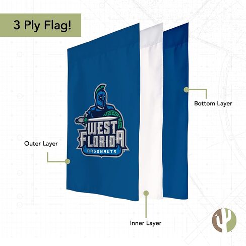 Desert Cactus University of West Florida UWF Garden Flag – 19 x 12 inch West Florida Argonauts Banner, For Outdoor Display and Events (Design B) in Saudi Arabia