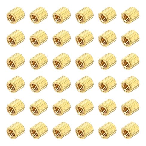 MECCANIXITY Brass Round Coupling Nuts, M2x20mm Female Thread Hexagonal Standoffs Spacer Nuts Screws for PCB Motherboard Circuit Board(Gold Tone, Pack of 28) in Saudi Arabia