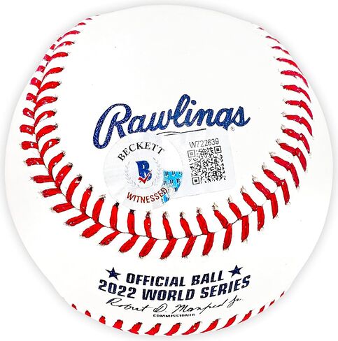 كريستيان خافيير يحمل توقيعًا رسميًا لشعار بطولة العالم لعام 2022 M.L.B Baseball Houston "22 WS Game 4 No Hitter" Beckett BAS Witness Stock #220451 in Saudi Arabia