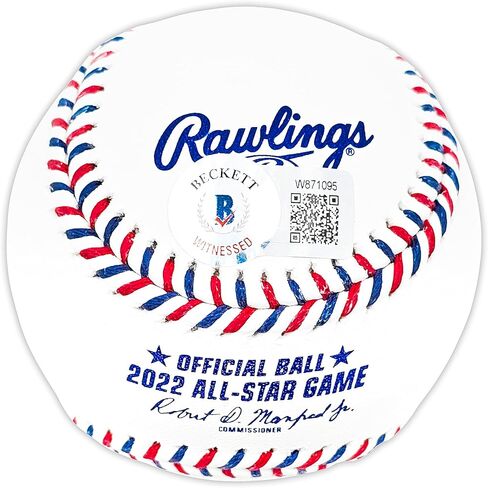 Kyle Tucker Autographed Official 2022 All Star Game Logo Game Baseball Astros "1st AS Game" Beckett BAS Witness in Saudi Arabia
