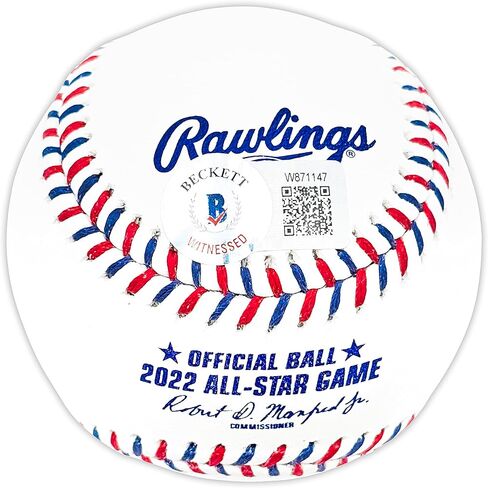 Kyle Tucker Autographed Official 2022 All Star Game Logo Game Baseball Astros Beckett BAS Witness in Saudi Arabia