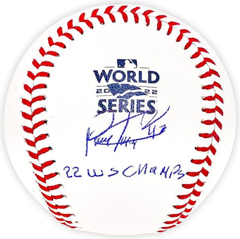 Rafael Montero Autographed Official 2022 World Series Logo M.L.B Baseball Houston "22 WS Champs" Beckett BAS Witness Stock #220453 in Saudi Arabia