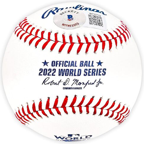 Rafael Montero Autographed Official 2022 World Series Logo M.L.B Baseball Houston "22 WS Champs" Beckett BAS Witness Stock #220453 in Saudi Arabia