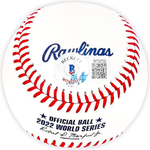 Rafael Montero Autographed Official 2022 World Series Logo M.L.B Baseball Houston "22 WS Champs" Beckett BAS Witness Stock #220453 in Saudi Arabia