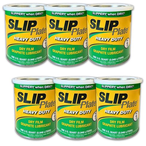 Slip Plate No. 1 Dry Graphite Lubricant – 1 Quart (6-Pack) – Industrial Non-Stick Coating for Metal, Wood & Concrete | -75°F to 450°F | Rust & Wear Protection in Saudi Arabia