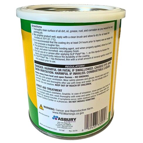 Slip Plate No. 1 Dry Graphite Lubricant – 1 Quart (6-Pack) – Industrial Non-Stick Coating for Metal, Wood & Concrete | -75°F to 450°F | Rust & Wear Protection in Saudi Arabia