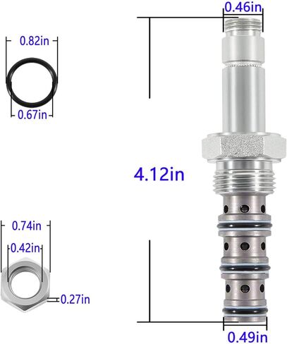 SV08-40-0-N-00 صمام التخزين المؤقت، 3 Gpm، 4 اتجاهات، التمثيل المباشر، لتجويف VC08-4، صمام الملف اللولبي 08 (فتحة 1/2 بوصة) in Kuwait