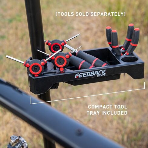 Feedback Sports | Sport-Mechanic Bicycle Repair Stand | Bicycle Workstand W/Tripod Base | Lightweight and Durable | Aluminum Steel Hybrid Construction | Black (Black, Sport Mechanic 2.0) in Saudi Arabia