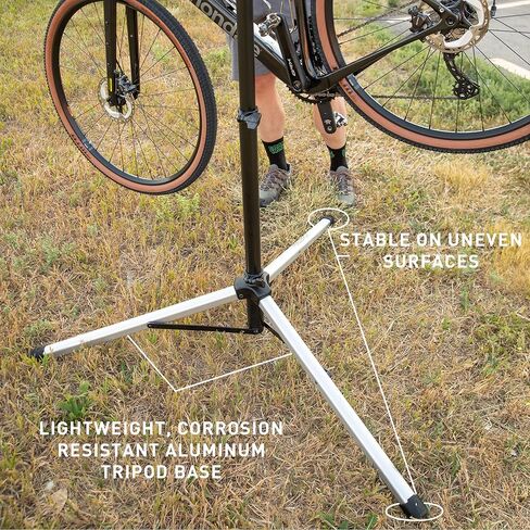 Feedback Sports | Sport-Mechanic Bicycle Repair Stand | Bicycle Workstand W/Tripod Base | Lightweight and Durable | Aluminum Steel Hybrid Construction | Black (Black, Sport Mechanic 2.0) in Saudi Arabia