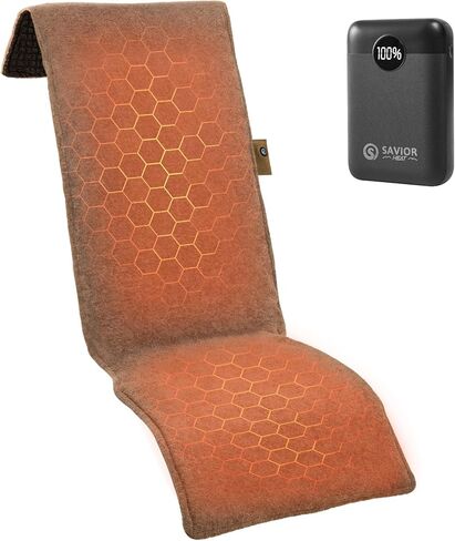 SAVIOR HEAT Heated Seat Pad & Cushion with Carbon Nanofiber Heating, NTC Temperature Sensing, 3S Fast Heat, 10-Hour Battery Life, Soft & Anti-Slip, Ideal for Office, Home, Stadium & Outdoor Use in Saudi Arabia