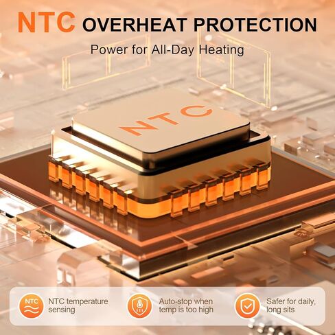 SAVIOR HEAT Heated Seat Pad & Cushion with Carbon Nanofiber Heating, NTC Temperature Sensing, 3S Fast Heat, 10-Hour Battery Life, Soft & Anti-Slip, Ideal for Office, Home, Stadium & Outdoor Use in Saudi Arabia