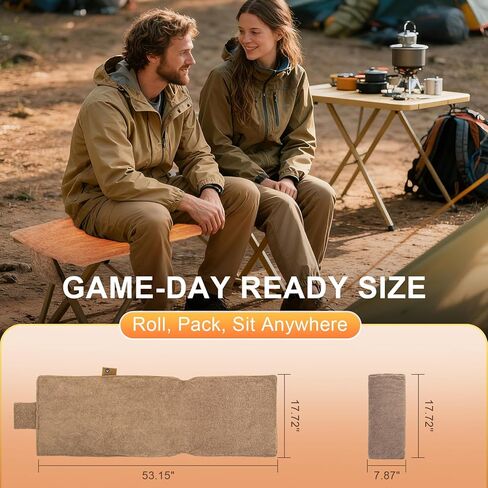 SAVIOR HEAT Heated Seat Pad & Cushion with Carbon Nanofiber Heating, NTC Temperature Sensing, 3S Fast Heat, 10-Hour Battery Life, Soft & Anti-Slip, Ideal for Office, Home, Stadium & Outdoor Use in Saudi Arabia