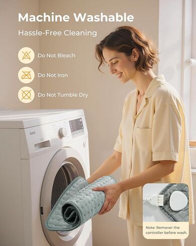 Heating Pad for Back Pain Relief and Period Cramps, Portable Heating Pad for Shoulders and Neck, with 6 Temperature Controllers and 4 Timer Settings, Dry/Moist Heat Therapy,12x24 Inch in Kuwait