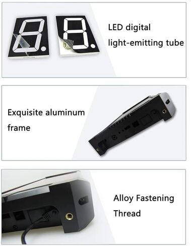 Electronic Digital Scoreboard, Race Timer with Remote Control and Buzzer, 5 Levels of Brightness Adjustable for Basketball, Baseball, Football, Tennis Race 11 Digits in Kuwait