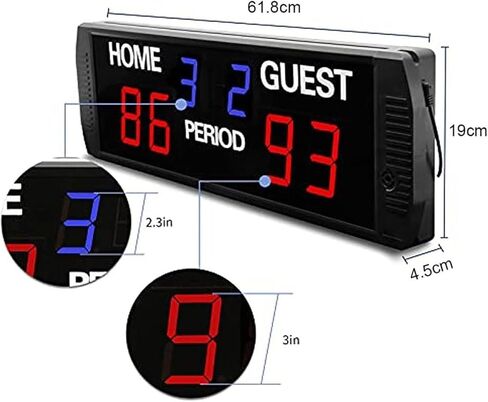 LED Digital Scoreboard Indoor Scoreboard LED Digital Sports Scoreboard,6 Digits Football Score Display with Remote Control in Kuwait