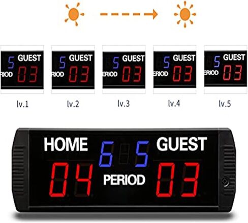 LED Digital Scoreboard Indoor Scoreboard LED Digital Sports Scoreboard,6 Digits Football Score Display with Remote Control in Kuwait