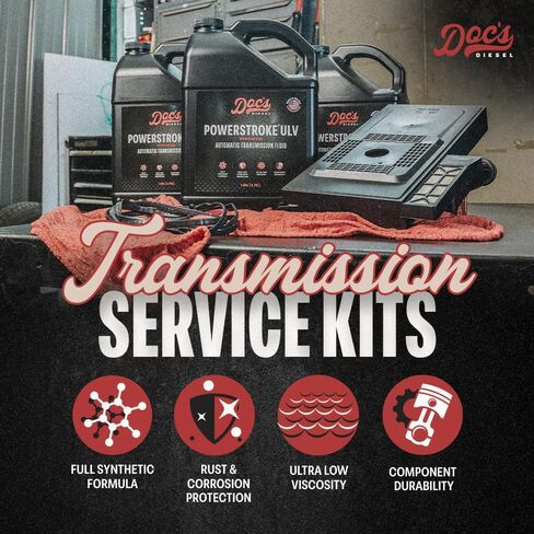 سائل ناقل الحركة الأوتوماتيكي ديزل MERCON-ULV من Doc مع مرشحات | مجموعة خدمة كاملة لفورد 6.7L Powerstroke F-250، F-350، F-450، F-550 مع 10R140 | 2020+ in Saudi Arabia