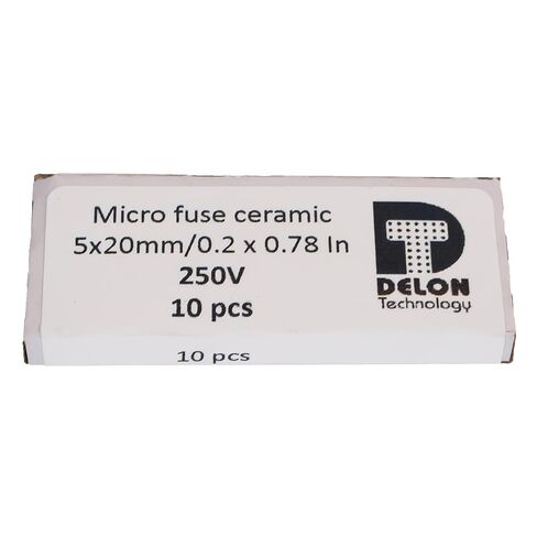 8A Delon Technology - Ceramic Fuses, Fast-Blow, 10 Pack, 5x20mm / 0.2 x 0.78 Inch, 250V, F8AL250V in Saudi Arabia