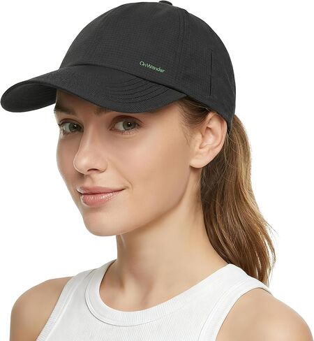 قبعة جري عالية الأداء للنساء والرجال - قبعة بيسبول بعامل حماية من الأشعة فوق البنفسجية 80+، شبكة تبريد خفيفة الوزن وجيدة التهوية وسريعة الجفاف للجولف in Kuwait