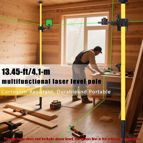 أدوات تركيب خط تصغير مستوى الليزر بالليزر 4M 13.45Ft حامل مع خيط لولبي 1/4 بوصة 5/8 بوصة لليزر الدوار والخط in Kuwait