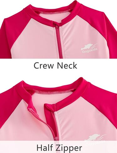 بدلة سباحة Gogokids للفتيات والفتيان قطعة واحدة من Rash Guard بعامل حماية من أشعة الشمس 50+ للحماية من الشمس وأكمام طويلة مقاس 4-12 Y in Kuwait