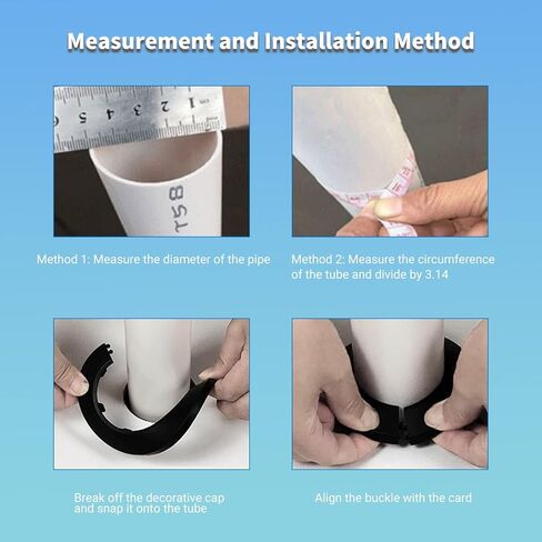 Bztoolbox Fit 1/2" Black Plastic PP Pipe Cover - 16mm (5/8") Flange Water Pipe Decoration Escutcheon 4Pcs in Saudi Arabia