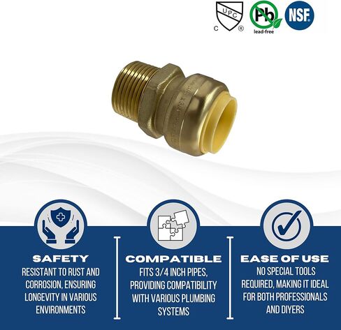 2 Pcs. XFITTING 3/4" Push Fit Male Adapter in Saudi Arabia