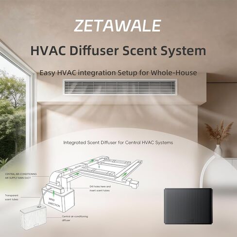 ماكينة هواء ذكية للمنزل 1000 مل، موزع رائحة الفندق بمساحة 4500 قدم مربع، موزع روائح HVAC للمنزل الكبير، بلوتوث ذكي، علاج عطري بدون ماء مثالي للمنزل بأكمله (أسود) in Kuwait