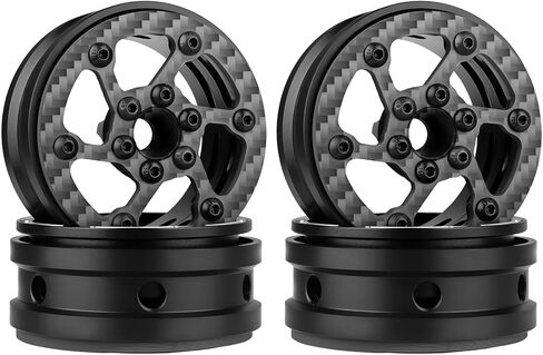 إطارات عجلات من ألياف الكربون HobbyPark مقاس 1.9 بوصة لسيارة TRX4 SCX10 1/10 الزاحفة مقاس 1.9 بوصة ترقيات الخرز (النمط A) in Kuwait