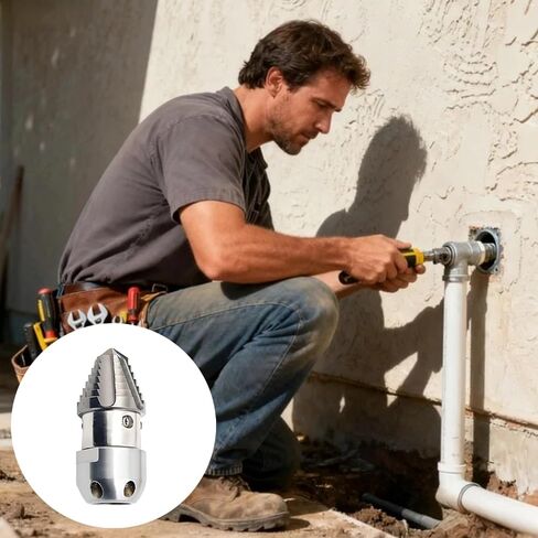 10-Jet Stainless Steel Drain Pipe Sewer Jetter Nozzle With Rotating Capability in Saudi Arabia