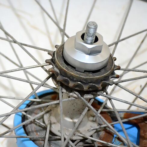 أداة سحب العجلة BMX ذات 4 فتحات، أداة إزالة عجلة حرة للدراجة ذات سرعة واحدة، أداة تثبيت أساسية للدراجة لعجلة الطيران ذات السرعة الواحدة، فضي in Kuwait