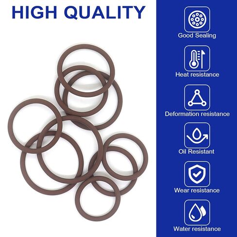 199 قطعة من مجموعات حلقات Viton O، 30 مقاسًا متريًا FKM O Ring Kit، الفلوروكربون 75A، حلقات دائرية مقاومة للمواد الكيميائية والزيوت لمختلف المواد الكيميائية والهيدروليكية والأسطوانات والسباكة مع 4 قطع من الحلقات الدائرية in Saudi Arabia