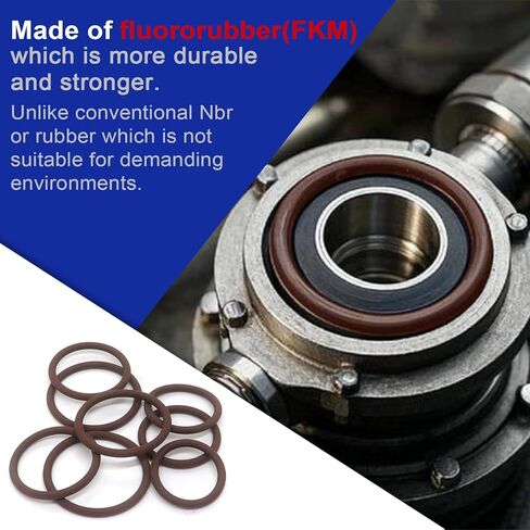 199 قطعة من مجموعات حلقات Viton O، 30 مقاسًا متريًا FKM O Ring Kit، الفلوروكربون 75A، حلقات دائرية مقاومة للمواد الكيميائية والزيوت لمختلف المواد الكيميائية والهيدروليكية والأسطوانات والسباكة مع 4 قطع من الحلقات الدائرية in Saudi Arabia