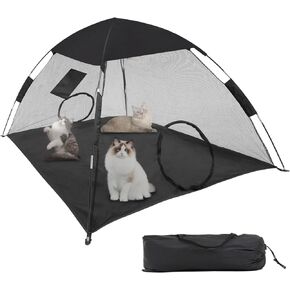 GEERTOP Mesh Cat Tent Outdoor, Cat Enclosure for Outside Indoor, Portable Sunshade Playpen Playhouse for Cats Dogs Puppy Small Animals
