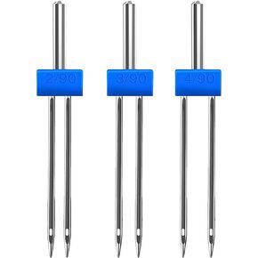 3 Size Twin Needles for Sewing Machine,Stretch Machine Double Twin Needles Pins for Household Sewing Machine,3 Size Mixed 2.0/90, 3.0/90, 4.0/90