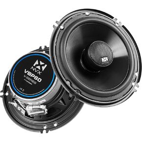 نظام مكبر صوت NVX VSP65KIT بقدرة 750 وات (250 وات RMS) مقاس 6.5 بوصات مكون من سلسلة V ثنائي الاتجاه مع مكبرات صوت ذات قبة حريرية مقاس 25 مم