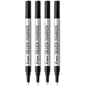 Pilot Silver Metallic Permanent Paint Marker, Extra Fine Point, 4-PACK(41801)