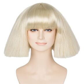 Miss U Hair Short Kinky Straight Taro Wig Women Fashion Party Hair Cosplay Wig White Color