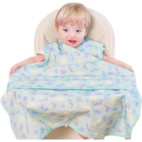 All-in-one Coverall Baby Feeding Bibs, Sleeveless, Suction plates compatible BLW Bibs Covers baby and high chair