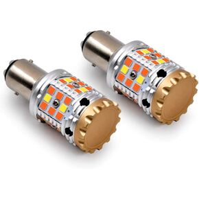 LASFIT 1157 LED لمبة التبديل مع المدمج في المقاوم Canbus خطأ الجبهة بدوره إشارة الضوء 2057 2357 7528 BAY15D العنبر الوامض لمبة بيضاء النهار تشغيل DRL ضوء وقوف السيارات، حزمة من 2 in Kuwait