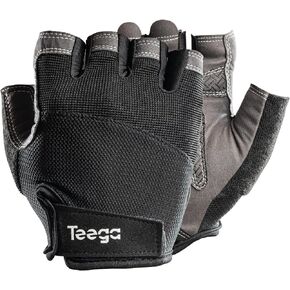Lightweight Workout Gloves for Men and Women, Weight Lifting Shorty Fingerless with Cushion Pads and Silicone, Fitness, Training, Cycling, Gym, Large