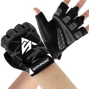 Sidewinder Workout Weight Lifting Gloves Breathable Workout Gloves for Men and Women Gel Padded Shock-Absorbing Extra Grip Palm Protection Fingerless Exercise Gloves for Cycling Gym Climbing Training in Kuwait