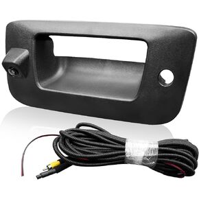 HD 1080P Rear View Backup Tailgate Handle Camera Fit for Chevy Silverado and GMC Sierra 2007-2013 Replace 22755304, 170°Wide Angle and 26ft Extension Cable