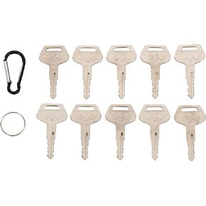 10 PCS Ignition Keys #787 with Key Chain TR261434 Compatible with Komatsu Excavator Dozer Loader Kalmar Dressta Sakai Models with Keychain