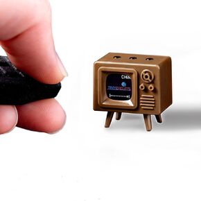 TinyTV® Mini - Ultra Minature, Classic TV Color or Clear Plastic, USB-C Streaming, Preloaded Videos (Clear) in Saudi Arabia