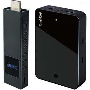 PeakDo Wireless HDMI Transmitter and Receiver P3 S, Streaming Zero Lag FHD Video from PC, Laptop, Game Console to AR Smart Glasses, Monitor, Projector, TV, with USB-C Port on Receiver, 100FT