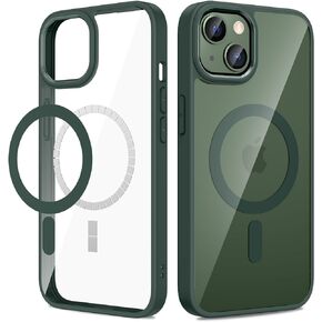 حافظة VEGO لهاتف iPhone 13 وiPhone 14 المغناطيسية متوافقة مع MagSafe، ظهر صلب شفاف من البولي كربونات + إطار TPU ناعم مقاوم للخدوش وصدمات لهاتف iPhone 13 / iPhone 14 6.1 بوصة - وردي وردي
