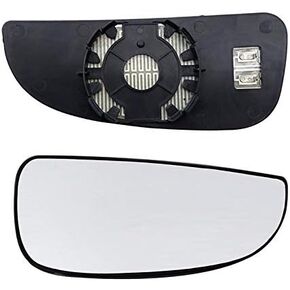 Replacement Passenger Right Lower Mirror Glasses With Heated And Plate For Long Arm Extension View Mirror fit Ram Promaster 1500, 2500, 3500, New Six, Work Van