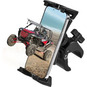 KEMIMOTO UTV Phone Mount ATV Phone Holder, Fit 4.7"-13" Phone & Tablet, 360° Adjustable Heavy Duty, Compatible with Can-Am Maverick X3 Outlander Polaris RZR Sportsman Kawasaki Talon Viking