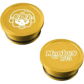 Fit Honda Monkey 125 Z125 (2019-2024) CNC Machined Aluminum-Laser Marking Frame Caps,Tube Hole Plugs,Dust Cap Badge Emblem (Gold)